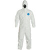 DuPont™ Tyvek® 400 Coverall  Hood Elastic Wrist & Ankle Stormflap White 4X 25/Qty