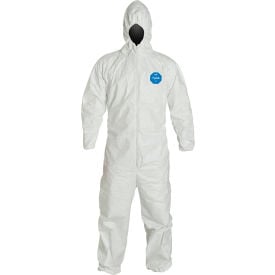 DuPont™ Tyvek® 400 Coverall  Hood Elastic Wrist & Ankle Stormflap White 4X 25/Qty