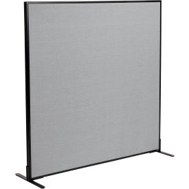 Interion® Freestanding Office Partition Panel 60-1/4""W x 60""H Gray