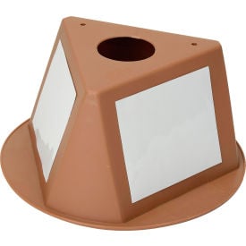 Inventory Control Cone W/ Dry Erase Decals Tan