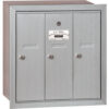 3500 Series 4B+ Vertical Mailbox 3 Doors Recessed Mounted Aluminum USPS Access