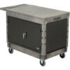 Global Industrial™ Utility Cart w/2 Shelves & 5"" Casters 44""L x 25-1/2""W x 32-1/2""H Gray