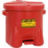 Eagle 10 Gallon Poly Waste Can W/ Foot Lever Red - 935FL