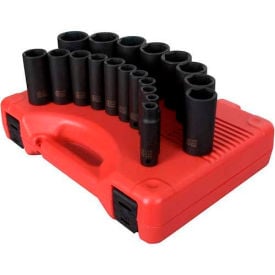 Sunex Tools 2641 19 PC. 1/2"" Drive 3/8""-1-1/2"" SAE Deep Impact Socket Set