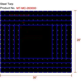 Xtarps MT-MC18-B2630 Heavy Duty Flatbed Truck Tarp Machinery Tarp 26'W x 30'L Black