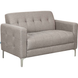 Interion® Upholstered Fabric Loveseat Tan