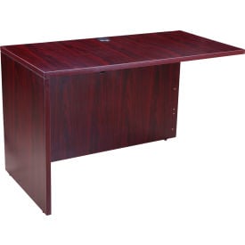 Interion® Desk Shell Reversible Return 48""W x 24""D Mahogany
