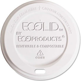Eco-Products® EP-ECOLID-8 - Hot Cup Lid 8 oz White 800/Carton