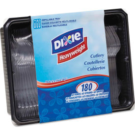 Dixie® CH0180DX7 Tray w/Forks Knives Spoons Plastic Crystal 1800/Carton