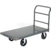 Global Industrial™ Steel Deck Platform Truck 72 x 36 2400 Lb. Capacity 8"" Rubber Casters