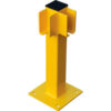 Global Industrial™ Steel Lift-Out Guard Rail Corner Post Single-Rail 20""H Yellow