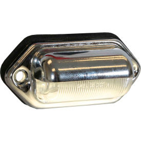 Buyers 2"" License/Utility Light With 2 LED Chrome .180 Male Bullets - 5622133