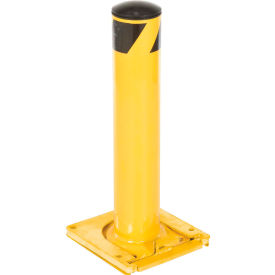 Global Industrial™ Steel Safety Bollard W/Removable Base and Cap 5.5''D x 24''H