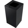 Global Industrial Square Recycling/Trash Can with Waste Lid 28 Gallon Black