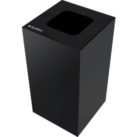 Global Industrial™ Square Recycling/Trash Can with Waste Lid 28 Gallon Black