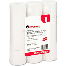 Universal® Adding Machine/Calculator Roll 16 lb 2-1/4"" x 130 ft White 12/Pack