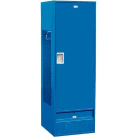 Salsbury Solid Door Steel Gear Locker 24""W x 24""D x 72""H Blue Unassembled