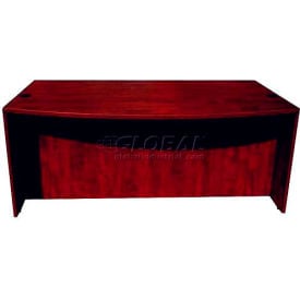 Boss Bow Front Desk Shell - 71"" - Mahogany