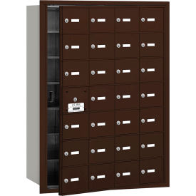 4B+ Horizontal Mailbox 28 A Doors (27 usable) Front Loading Bronze USPS Access
