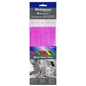 Baumgartens® Wristpass™ Security Wrist Bands 10"" x 3/4"" Purple 100 Bands/Pack
