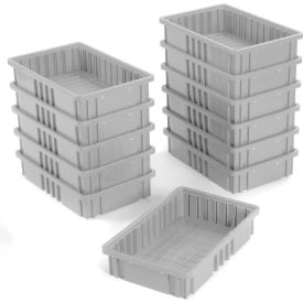 Global Industrial™ Plastic Dividable Grid Container DG9203516-1/2""L x 10-7/8""W x 3-1/2""H Gray