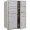 4C Horizontal Mailbox 41""H Double Column 10 MB1/2 PL5 Doors Front Load Aluminum USPS
