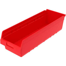 Akro-Mils ShelfMax® Plastic Nesting Storage Shelf Bin 30084 - 8-3/8""W x 23-5/8""L x 6""H Red