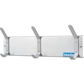 Interion® 24""W Coat Rack with 3 Hooks - Silver