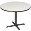 Interion® 36"" Round Counter Height Restaurant Table Gray