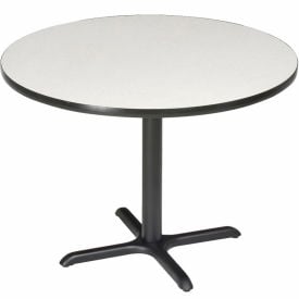 Interion® 36"" Round Counter Height Restaurant Table Gray