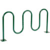 Global Industrial™ Wave Bike Rack 7-Bike Capacity Flange Mount Green