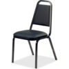 Lorell® Upholstered Stacking Chair 18""W x 22""D x 34-1/2""H Black 4/Carton