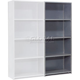 Global Industrial™ 5 Shelf 18 Ga Closed Steel Shelving Unit Add On 36""W x 18""D x 97""H Gray