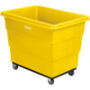 Global Industrial™ Plastic Bulk Box Truck 16 Bushel Steel Chassis Base Yellow