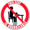 Global Industrial™ 6"" Round Seat Unavailable Adhesive Sign