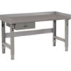 Global Industrial™ Workbench w/ Steel Square Edge Top & Drawer 72""W x 36""D Gray