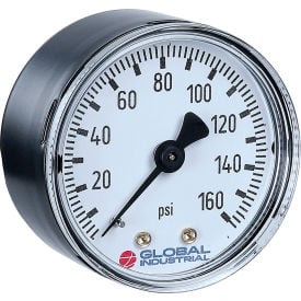 Global Industrial™ 1-1/2"" Pressure Gauge 160 PSI 1/8"" NPT CBM Steel