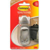 3M Command™ Adhesive Mount Metal Hook Large Brushed Nickel Finish