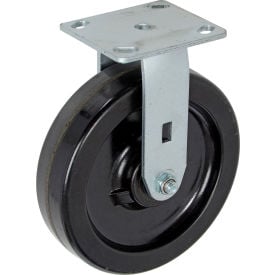 Global Industrial™ Heavy Duty Rigid Plate Caster 8"" Plastic Wheel 800 Lb. Capacity