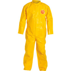 DuPont™ Tychem® 2000 Coverall Front Zipper Bound Seams Yellow MD 12/Qty
