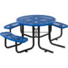 Global Industrial™ 46"" Round Picnic Table Wheelchair Accessible Blue