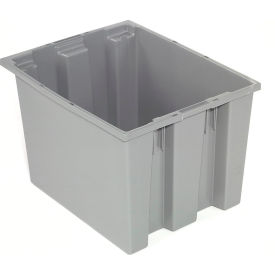 Akro-Mils® Plastic Nest & Stack Tote 23-1/2""L x 15-1/2""W x 12""H Gray