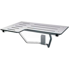 Frost Retractable Wall Mounted Shower Seat - Stainless/White - 975R