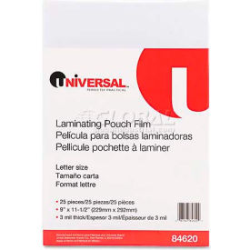 Universal Clear Laminating Pouches 3 mil 9 x 11 1/2 25/Pack
