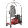Global Industrial™ Bellman Cart With Curved Uprights 6"" Casters Silver Stainless Steel