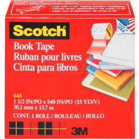 Scotch® Book Tape 845 1-1/2"" x 540"" 3"" Core 1 Roll