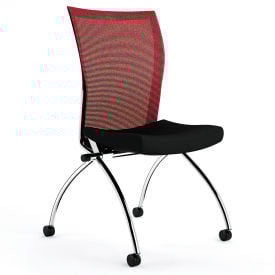 Safco® Valoré Training Series Mesh Fabric High-Back Chair with Casters Red - 2 Pack