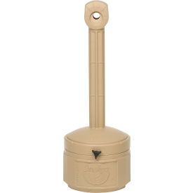 Justrite® Smokers Cease Fire® Outdoor Ashtray 1 Gallon Beige