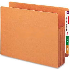 Smead® 3-1/2"" Accordion Expansion File TUFF Pockets Straight Tab Ltr Redrope 10/Box