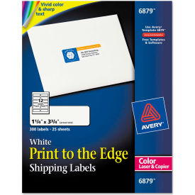 Avery® Shipping Labels for Color Laser & Copier 1-1/4 x 3-3/4 Matte White 300/Pack